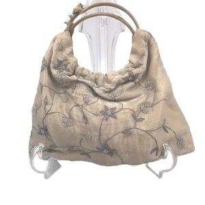 Silver 👜 Embroidered Evening Bag